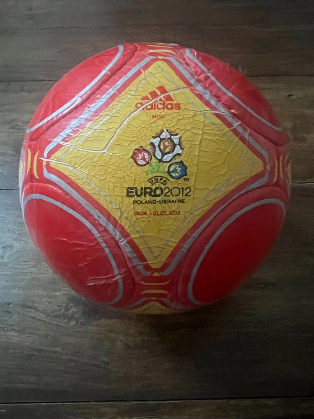 adidas Kids Red and Yellow Euro 2012 Soccer Ball